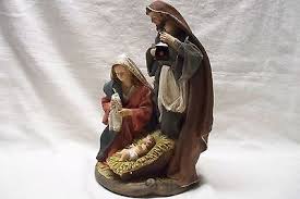 Christmas 14" Deluxe Hand Painted Resin Holy Family Nativity ...