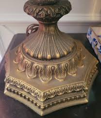 Rare Vintage Extra Tall Hollywood Regency White Red Lotus ...