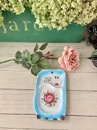Shabby Vintage Ceramic Sheep and Rose Spoon Rest Japan - Etsy