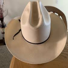 VTG Resistol W1167 Cattleman Straw Cowboy Hat George Strait 081 Natural Sz 7 312 | eBay