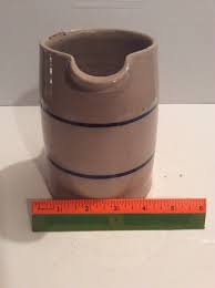 VINTAGE DOUBLE BLUE BANDED CROCK MILK PITCHER | eBay
