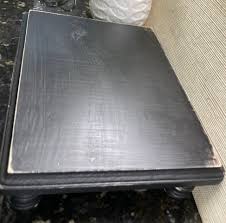 Black Rectangle Wood Riser with Vintage Style Legs – Hue ...