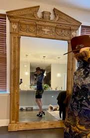 Restoration Hardware “Entablature” Hand Carved floor length mirror. for Sale in Newport Beach, CA - OfferUp