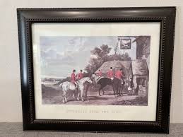 Vintage Lithograph RETURNING FROM THE HUNT Hunting Horses ...