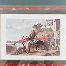 Vintage Returning From the Hunt Framed Litho Print by W ...
