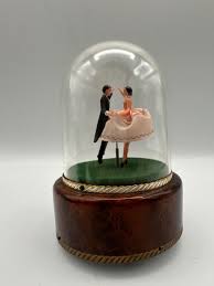 Vintage Swiss Reuge Dome Music Box of Dancers | EstateSales.org