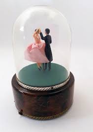 Vintage Reuge Dancing Couple under Dome