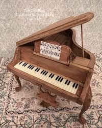 Dollhouse Miniature Piano, Miniature Piano, Miniature Grand ...