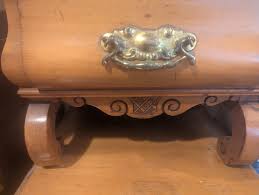 English Victorian Satin Walnut Dressing Table | Chairish