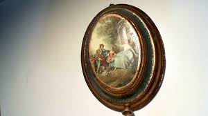 VINTAGE REUGE WALL HANGING PLAQUE SWISS MUSIC BOX GOLD ...