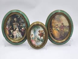 Vintage Lot of 3 Action O.F.M. Italian Florentine Oval ...