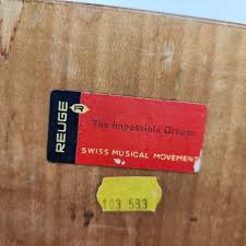 Vintage Reuge Musical Wood Jewelry Box Swiss Movement Plays ...