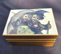 Vintage Reuge Music Box Umbrella Boy & Girl Plays This Land Is Your Land NOS | eBay