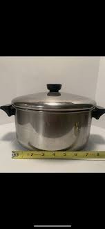 Vintage Revere Ware 4.5 Quart Stainless Bottom Pot W/Lid: | eBay
