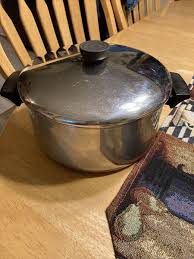 Vtg Revere Ware 4 1/2 Qt Stock Pot Stainless Copper Bottom W/ Lid Clinton USA | eBay