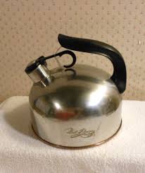 Revere Ware Tea Kettle C 95-C Copper Bottom Korea Vintage ...