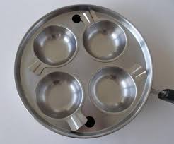 8" Revere Ware SS Copper Bottom Fry Pan/Egg Poacher 4 Egg ...