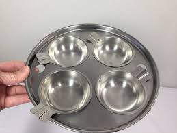 Vintage Revere Ware Egg Poacher Insert Stainless Steel 4 Egg ...