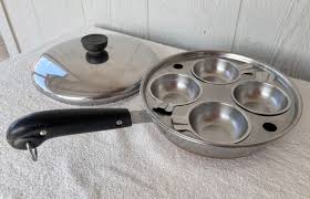 Vintage REVERE WARE Pre 68 8" Pan & Lid Cover + Egg Poacher 4 Cups & Holder | eBay