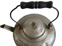 Antique REVERE HUGE Aluminum Tea Kettle 1920 Gallon Coiled Wooden Handle | eBay