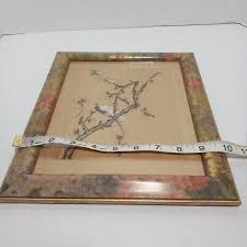 VTG CHINESE SILK PAINTING BIRD & DOGWOOD FLOWERS BEIGE 90S GOLD FRAME 12 x 10" | eBay