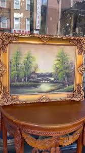 Vintage Landscape Oil Painting on Canvas - Gold Leaf Framed - Etsy