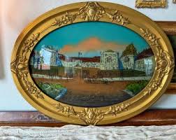 Antique Reverse Painting on Glass – Palace of Versailles ...