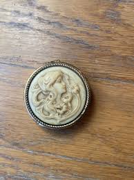 Vintage Revlon Intimate Petit-perfume Compact Gold Tone Art ...