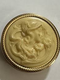 Vintage Revlon Intimate Petit Parfum Compact Gold Tone Art ...