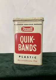 Rexall Quick-Bands Bandages Tin Box Advertising Vintage Made In USA | eBay
