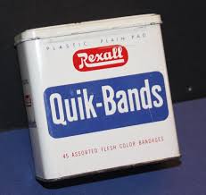Vintage Rexall Quik Bands Tin Box for Bandaids | eBay