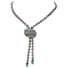 Vintage Silver Tone Riviere Necklace with Rhinestones Collar | eBay