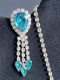 Vintage | Jewelry | Vintage Silvertone Rhinestone Necklace | Poshmark