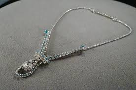 vintage rhinestone necklace lot x2 old and 14 similar items