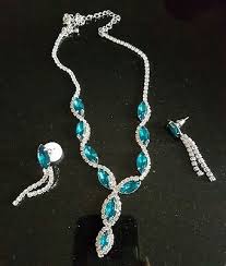 ✨Sparkling Vintage Retro Rhinestone Necklace & Dangling ScrewBack Earrings G34 | eBay