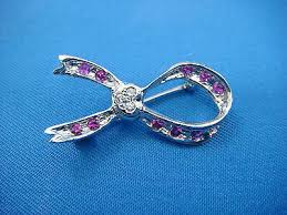 14K WHITE GOLD RUBY AND DIAMONDS SMALL BOW BROOCH, 2.3 GRAMS, 27.4 MM LONG. | eBay