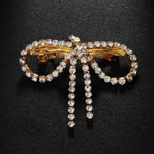 Jumbo Crystal Bow Tie Hair Pin – watereverysunday