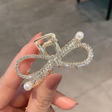 Metal Hair Clip for Women, Elegant Bow Hair Clip ...