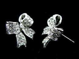1.70 Ct Round Cut Moissanite Bow Stud Fine Gift Earrings 925 ...