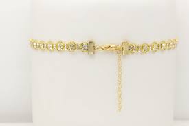 Sparkly White Stones Choker Necklace Adjustable Length ...