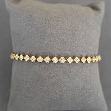 1 1/4 Carat tw Natural Diamond Clover Quatrefoil Tennis ...