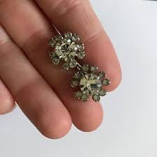 Vintage Costume Jewelry Earrings Turn Clasp on Silver Tone ...