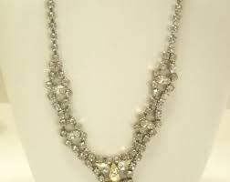 Vintage Gorgeous Rhinestone Choker Necklace (1892) - Etsy