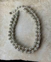 Art Deco Retro Prong Set Disco Ball Double Strand Antique Bib Festoon Necklace - Etsy