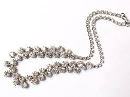 Sparkling Weiss 1950s Art Deco Statement Necklace Crystal Rhinestone Art Nouveau Choker - Etsy