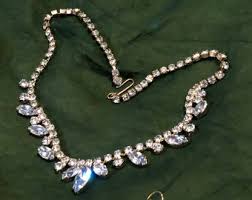 Aquamarine Crystal Vintage 1960's Necklace Cabaret/wedding/evening Wear Cabaret Bellydance Costuming/fashionista/ - Etsy