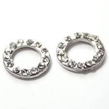 Fuschia Nail Art - Crystal Circle Silver – Mk Beauty Club