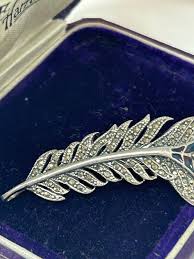 Silver Plique-a-jour Brooch: Ruby Marcasite Flower Pin - Etsy