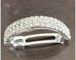 Sparkly Crystal Rhinestone Hair Accessories Clip Barrette 3 Rows Strands of Crystals Perfect for Special Occasions Wedding Prom - Etsy
