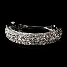 Rhodium Silver Clear Rhinestone Vintage Bridal Wedding Hair Barrette 1 – Crystal Couture Bridal